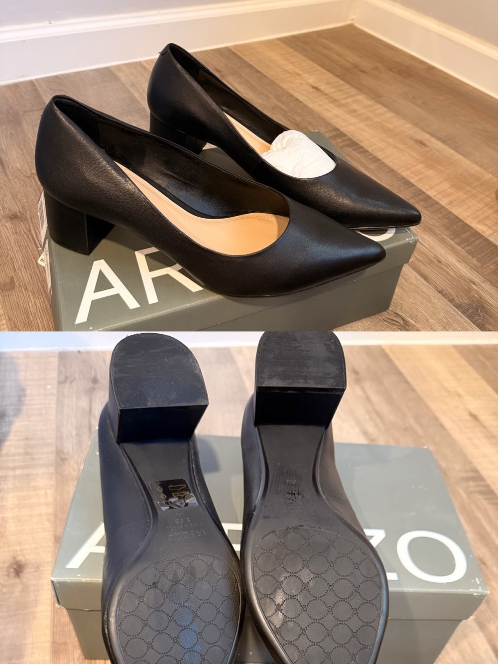 Classic Black Pointed Mid-Heel Pumps